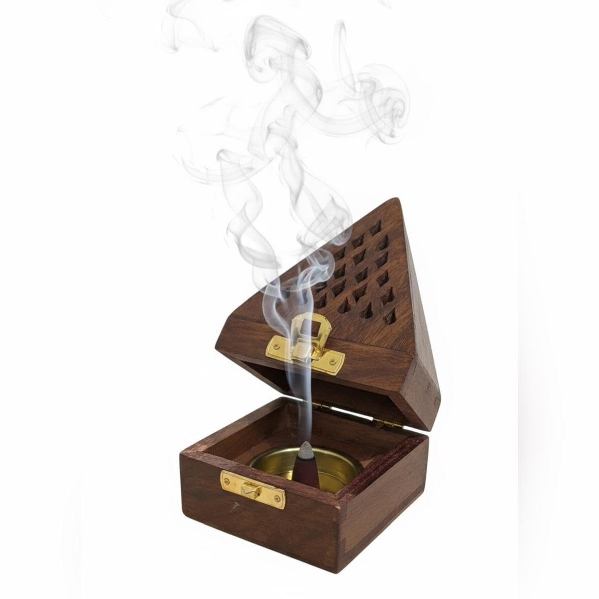 Bakhoor Burner-Wooden Pyramid Shape