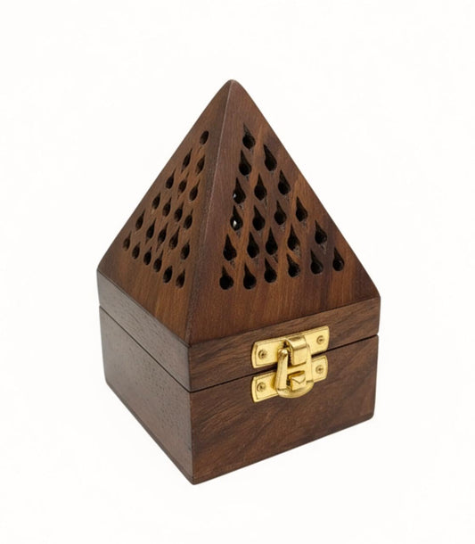 Bakhoor Burner-Wooden Pyramid Shape