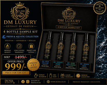 DM Luxury – Fresh & Aquatic Collection | 4 Bottle Sample Kit (15ML × 4)