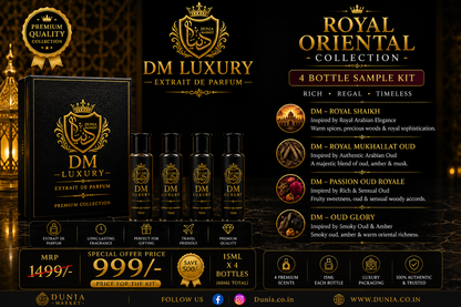 DM Luxury – Royal Oriental Collection | 4 Bottle Sample Kit (15ML × 4)
