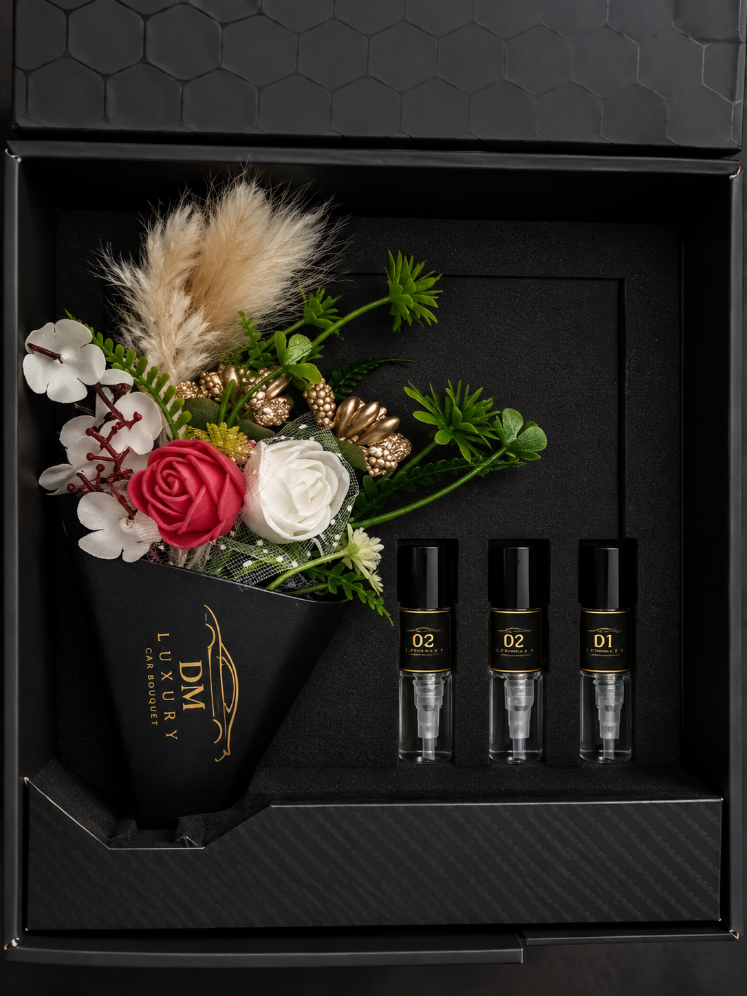 DM Luxury Car Bouquet – Premium Car Fragrance Gift Set