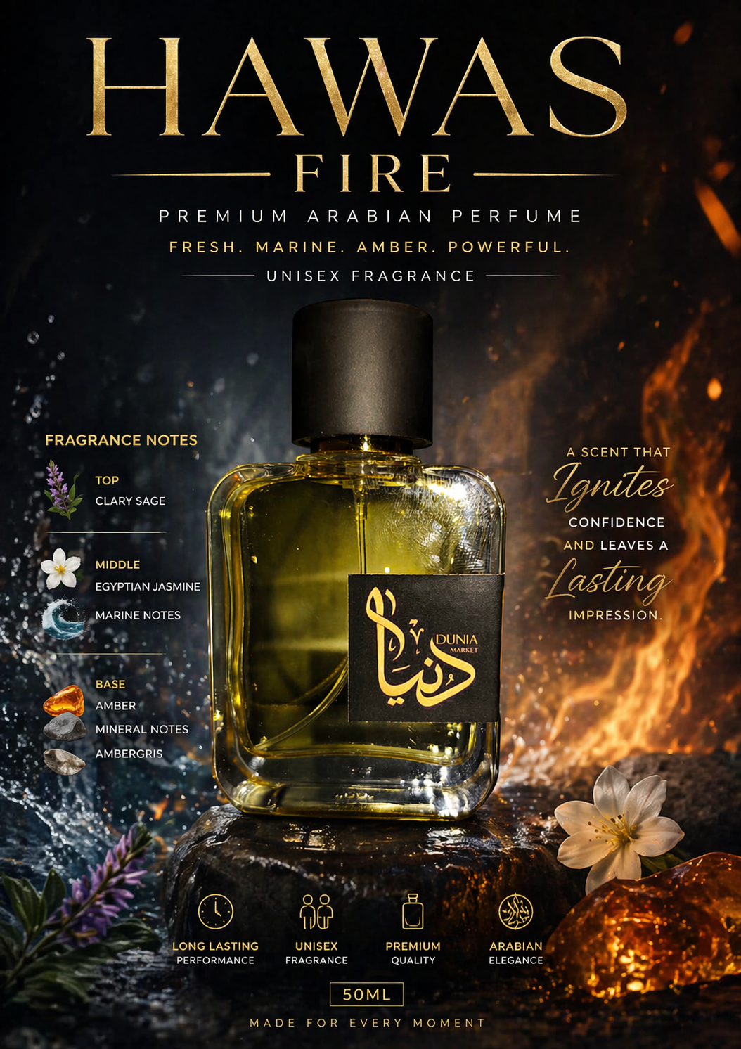 🔥 HAWAS FIRE – Premium Arabian Perfume