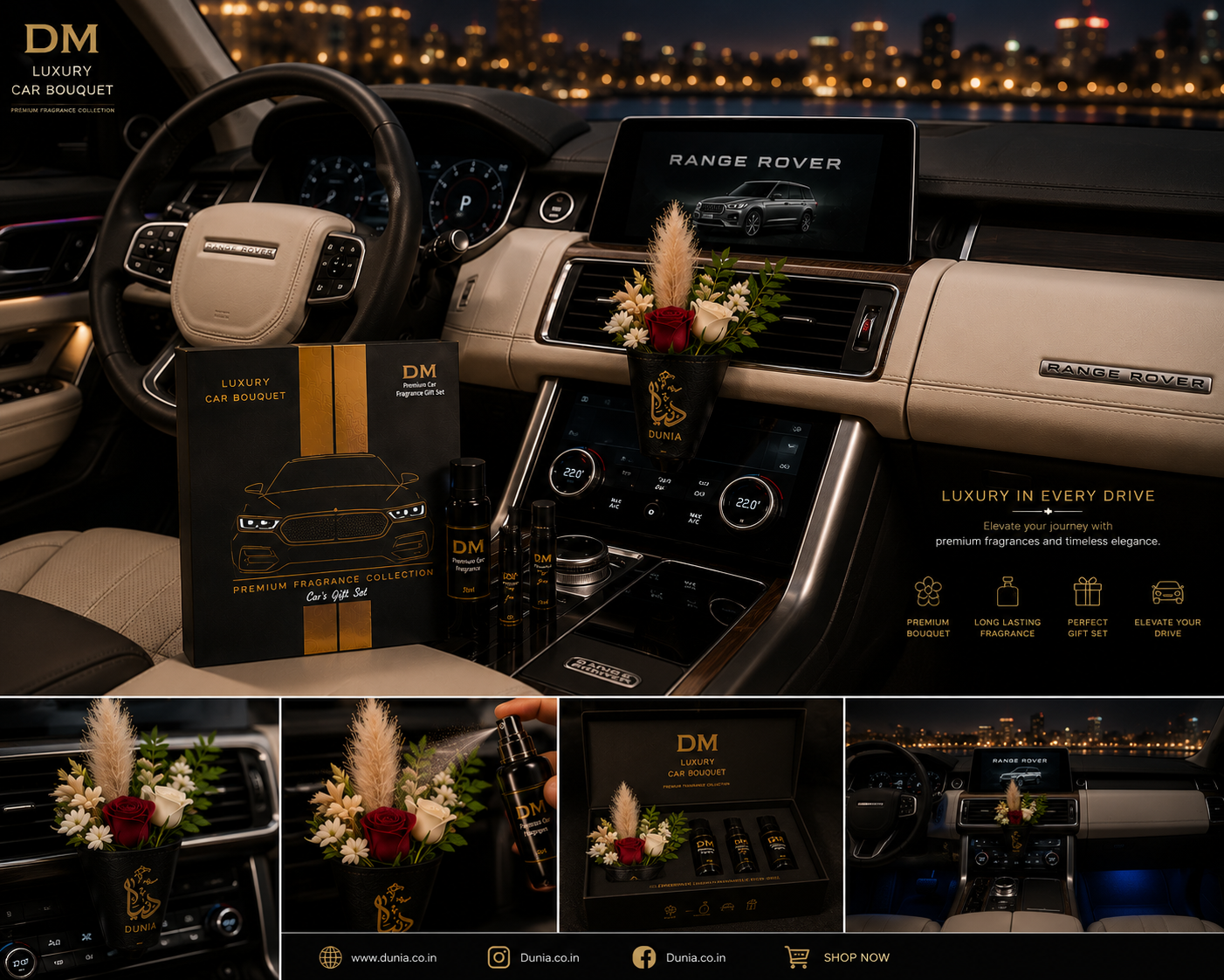 DM Luxury Car Bouquet – Premium Car Fragrance Gift Set