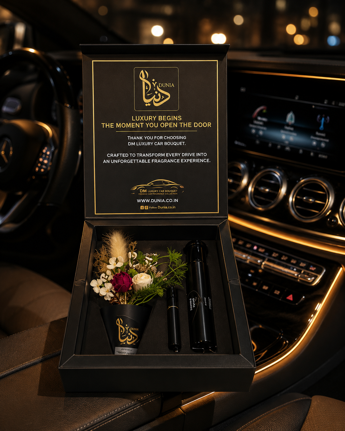 DM Luxury Car Bouquet – Premium Car Fragrance Gift Set