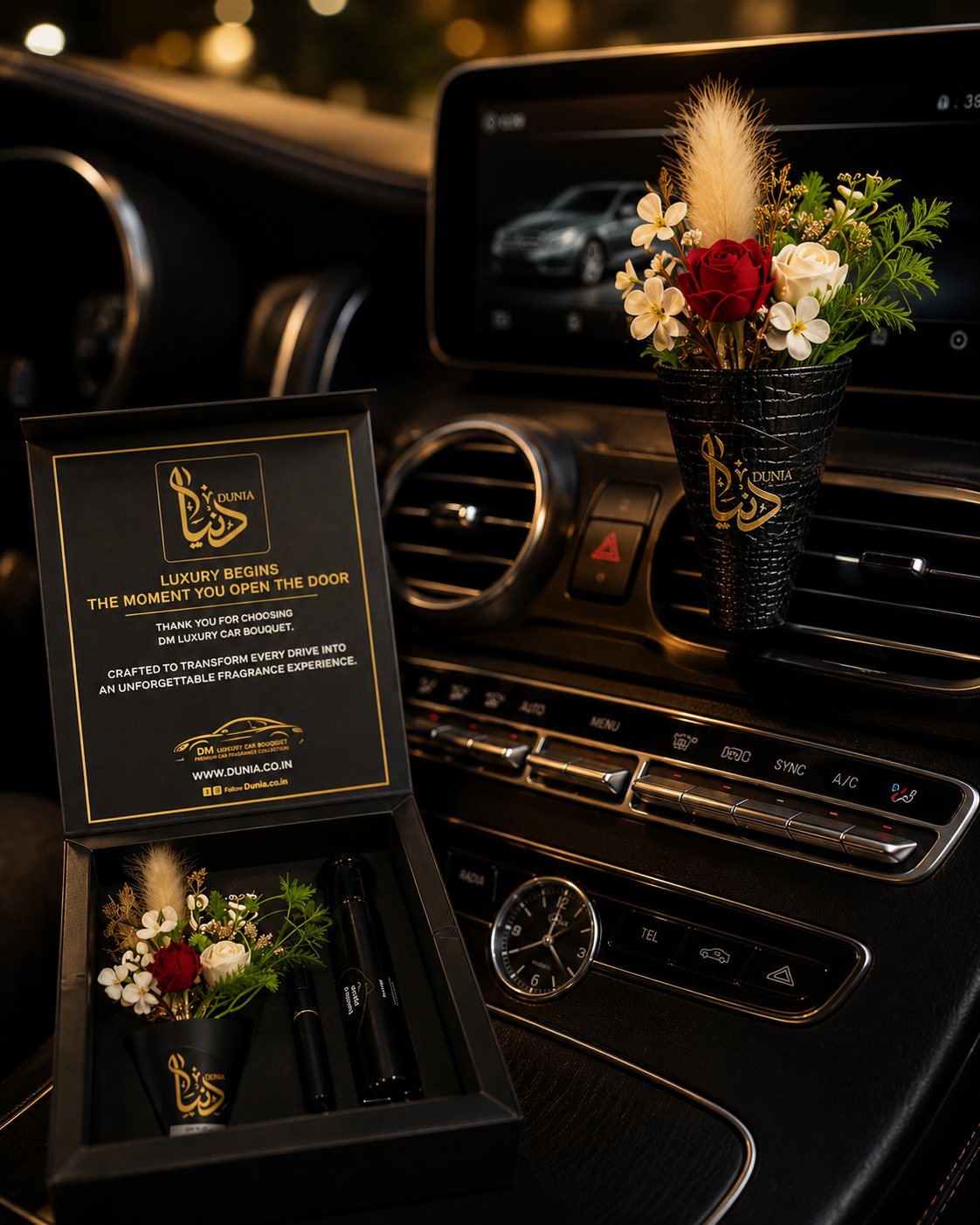 DM Luxury Car Bouquet – Premium Car Fragrance Gift Set