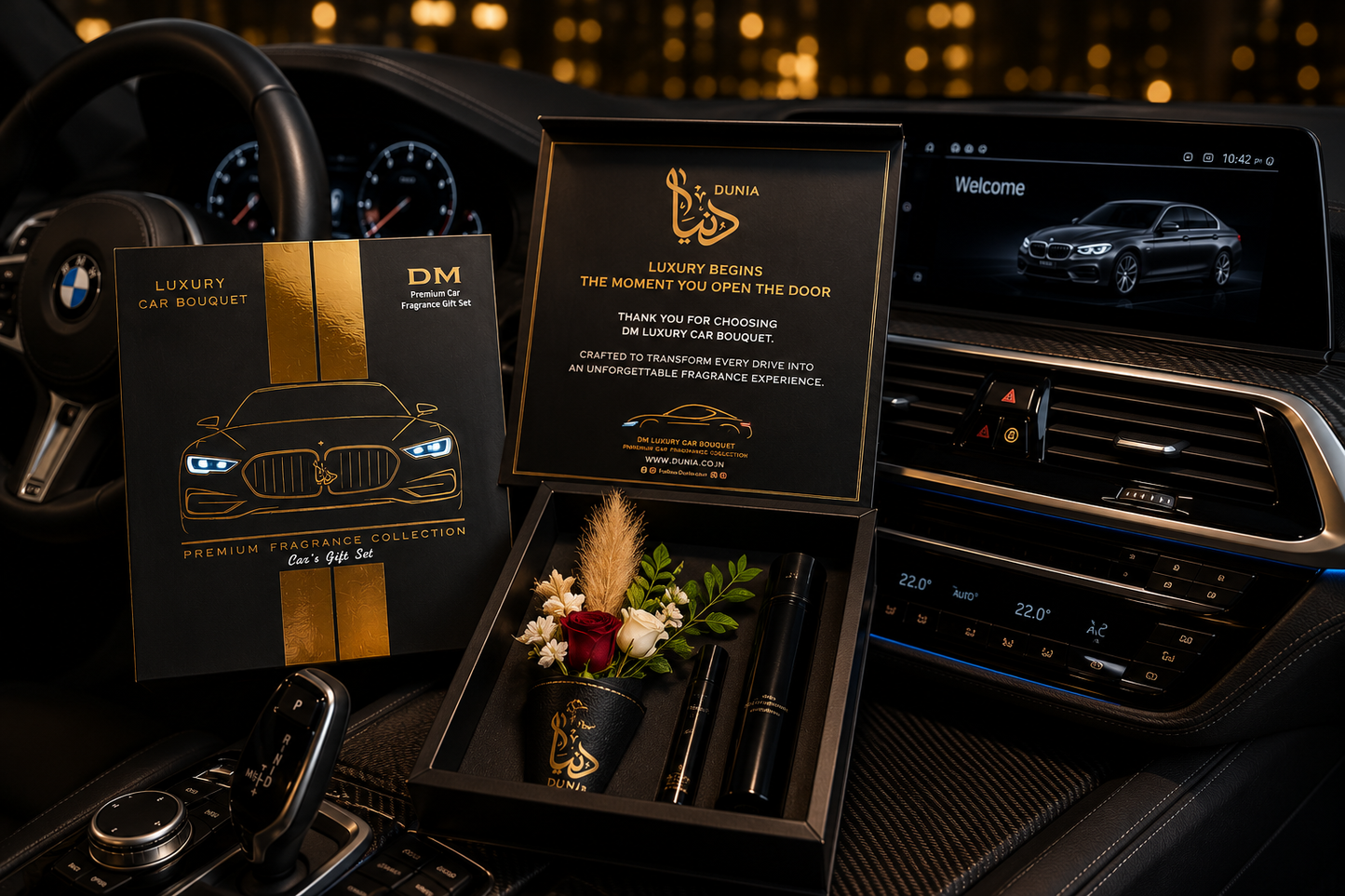 DM Luxury Car Bouquet – Premium Car Fragrance Gift Set