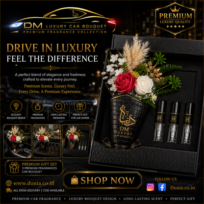 DM Luxury Car Bouquet – Premium Car Fragrance Gift Set