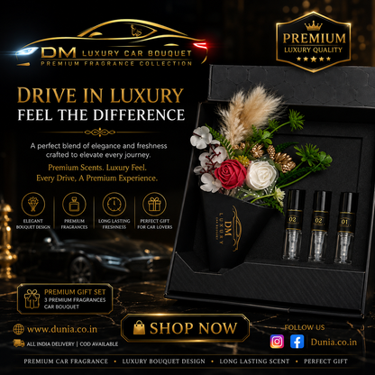 DM Luxury Car Bouquet – Premium Car Fragrance Gift Set