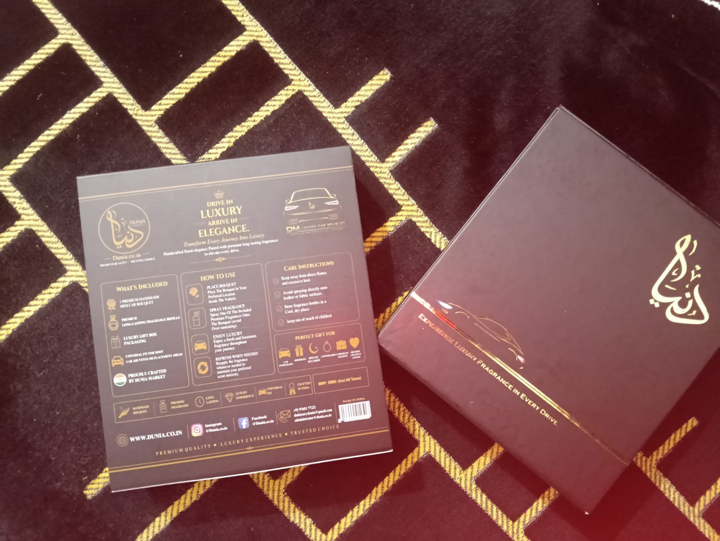 DM Luxury Car Bouquet – Premium Car Fragrance Gift Set