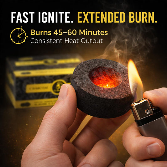 Magic Coal Coconut Charcoal Tablets | Fast Ignite & Long Lasting Burn 45–60 Minutes | Low Smoke Premium Coal for Bakhoor